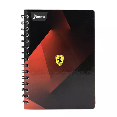 Cuaderno Argollado Frances Raya Ferrari Red and black 100 Hojas