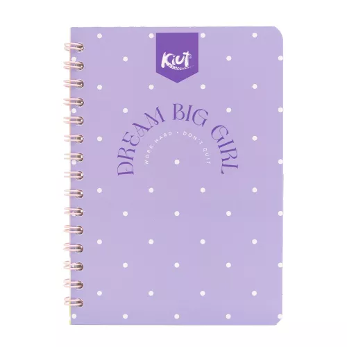 Cuaderno Argollado Frances Raya Kiut Dream Big Girl 100 Hojas
