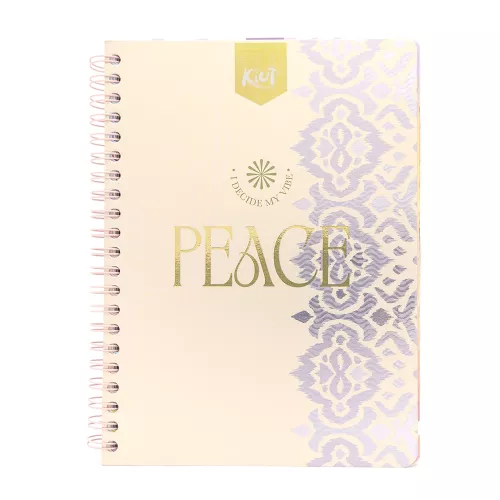 Cuaderno Argollado Profesional Raya Kiut Peace 200 Hojas