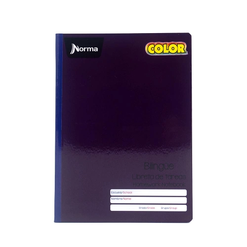 Cuaderno Cosido College Libreta de Tareas Norma Color Morado
