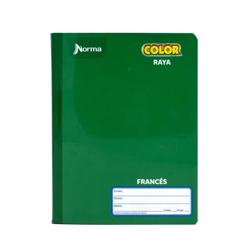 Cuaderno Cosido Frances Raya Norma Color Verde 100 Hojas