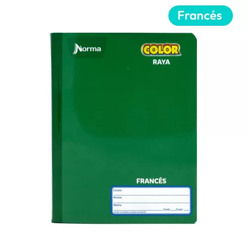 Cuaderno Cosido Frances Raya Norma Color Verde 100 Hojas