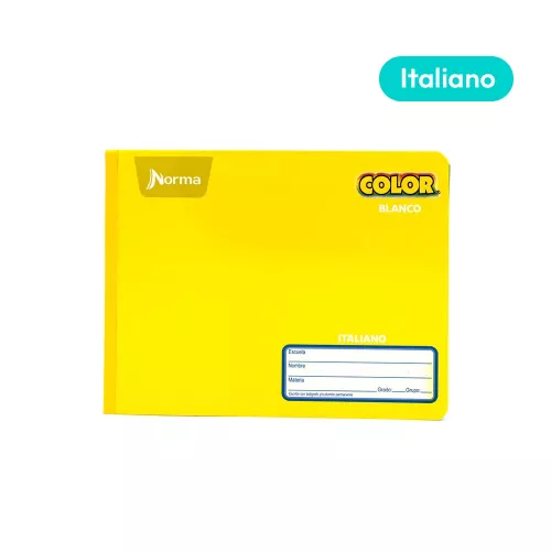 Cuaderno Cosido Italiano Blanco Norma Color Amarillo 100 Hojas