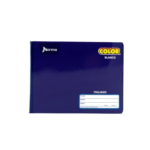 Cuaderno Cosido Italiano Blanco Norma Color Morado 100 Hojas