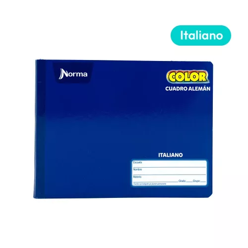 Cuaderno Cosido Italiano Cuadro Aleman Norma Color Azul 100 Hojas