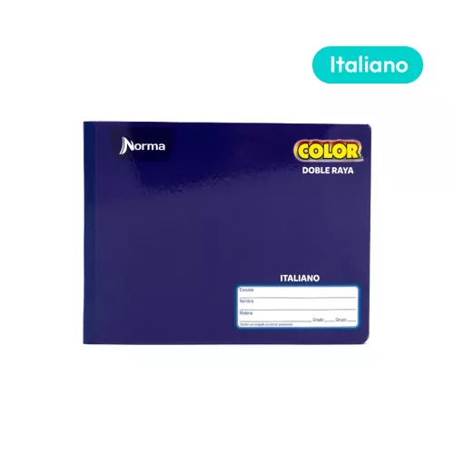 Cuaderno Cosido Italiano Doble Raya Norma Color Morado 100 Hojas
