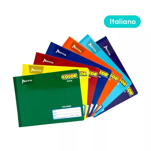 Cuaderno Cosido Italiano Raya 100 Hojas Norma Color