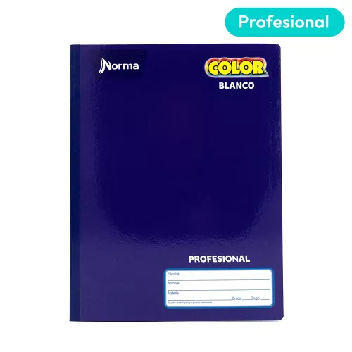 Cuaderno Cosido Profesional Blanco Norma Color Morado 100 Hojas