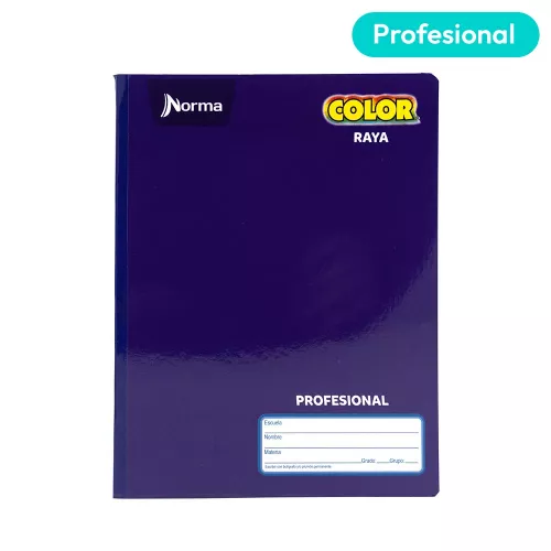 Cuaderno Cosido Profesional Raya Norma Color Morado 100 Hojas