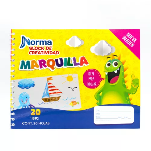 Block Marquilla para Dibujo Blanco Norma 20 Hojas