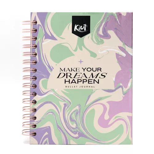 Bullet Journal Argollado Tapa Dura A5 Kiut Make Your Dreams Happen 120 Hojas