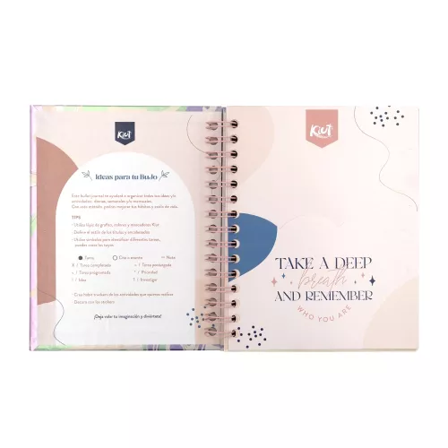 Bullet Journal Argollado Tapa Dura A5 Kiut Make Your Dreams Happen 120 Hojas