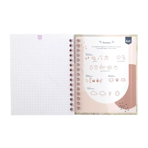 Bullet Journal Argollado Tapa Dura A5 Kiut Trust Yourself 120 Hojas