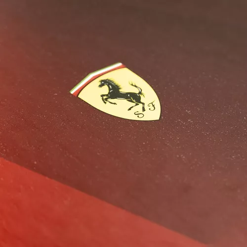 Carpeta 3 Aros Tapa Dura Profesional  Ferrari Metalizado Red and black  Hojas