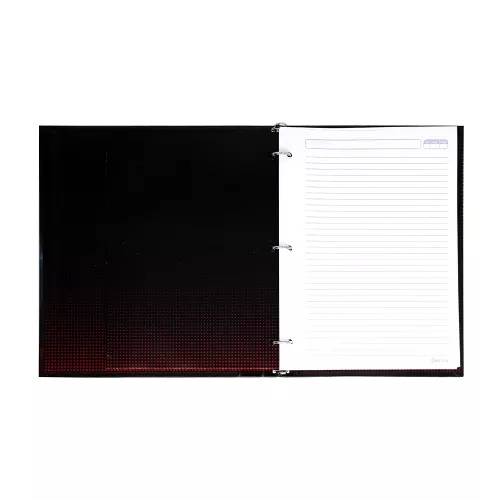 Carpeta 3 Aros Tapa Dura Profesional  Ferrari Metalizado Red and black  Hojas