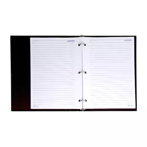Carpeta 3 Aros Tapa Dura Profesional  Ferrari Metalizado Red and black  Hojas