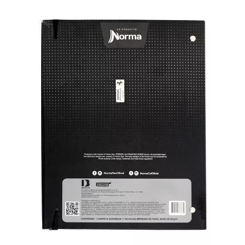 Carpeta 3 Aros Tapa Dura Profesional  Ferrari Metalizado Red and black  Hojas