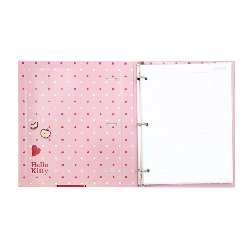 Carpeta 3 Aros Tapa Dura Profesional Hello Kitty Cinnamon  Hojas