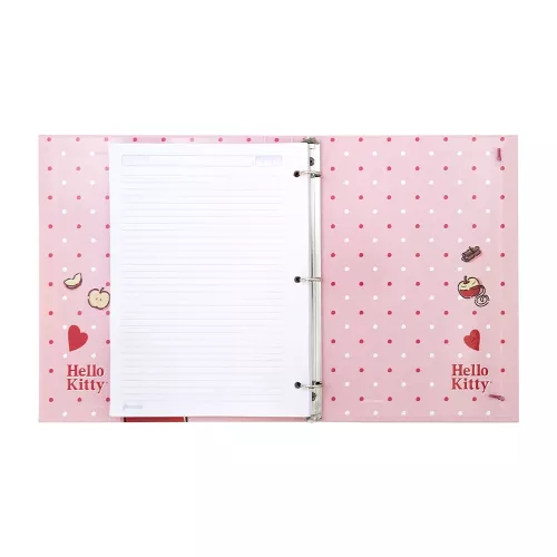 Carpeta 3 Aros Tapa Dura Profesional Hello Kitty Cinnamon  Hojas