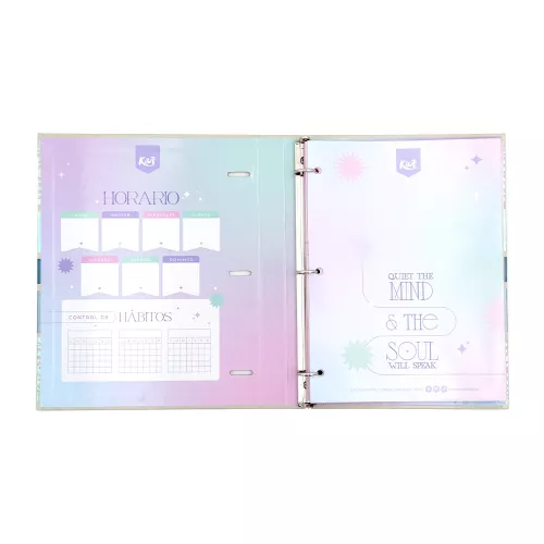 Carpeta 3 Aros Tapa Dura Profesional Kiut Give your self you have come  Hojas