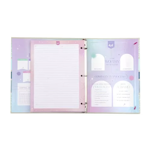 Carpeta 3 Aros Tapa Dura Profesional Kiut Give your self you have come  Hojas