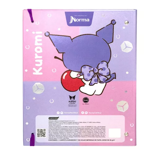 Carpeta Dura Book 3A Prof Kuromi Soft Drink with Ice