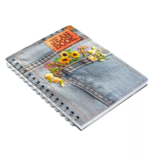 Cuad DO Fran Jean Book Rev C5 100H Denim with Sunflowers