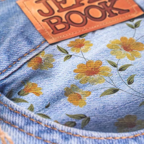 Cuad DO Fran Jean Book Rev C5 100H Denim with Watercolor Flowers