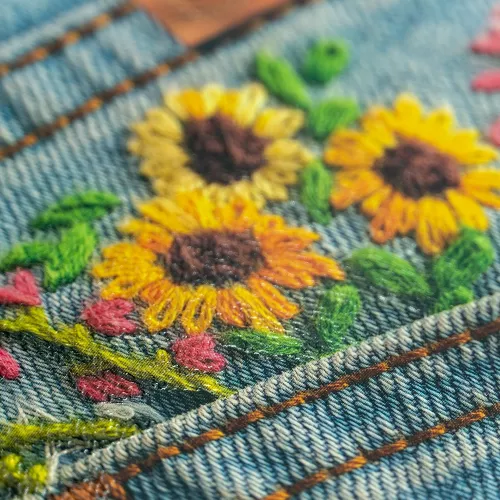 Cuad DO Prof Jean Book Rev C5 100H Denim with Sunflowers