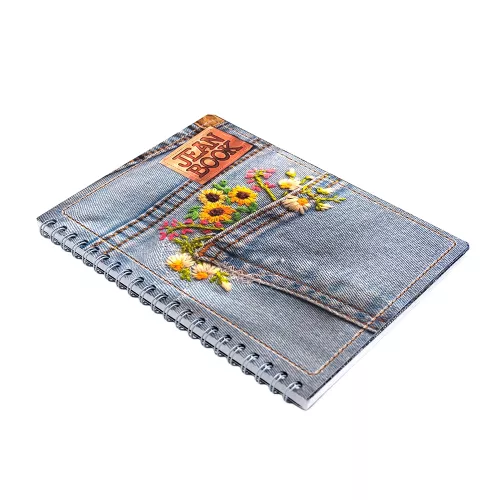 Cuad DO Prof Jean Book Rev C7 100H Denim with Sunflowers