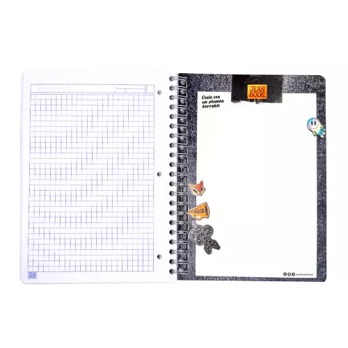Cuad DO Prof Jean Book Rev C7 200H 5M Black Jean with White Sweater
