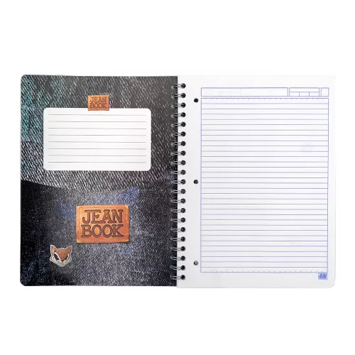 Cuad DO Prof Jean Book Rev Ry 100H Denim with Pink Bow