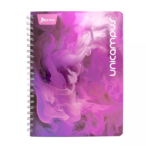 Cuaderno Argollado  Profesional Cuadro Chico Unicampus Humo morado 100 Hojas