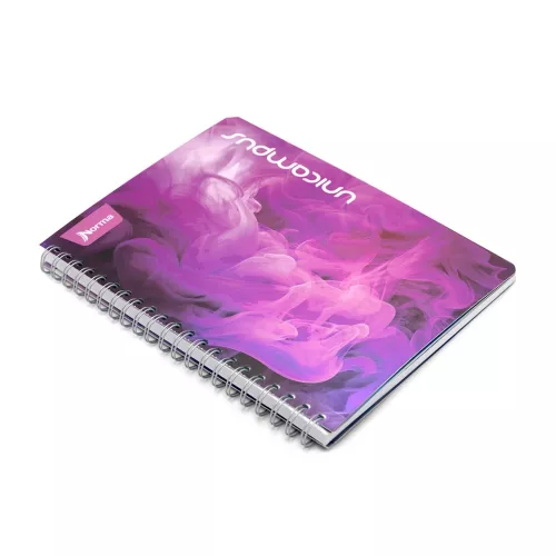 Cuaderno Argollado  Profesional Cuadro Chico Unicampus Humo morado 100 Hojas