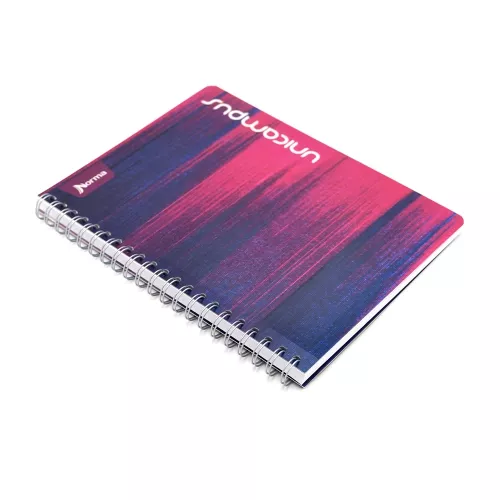 Cuaderno Argollado  Profesional Cuadro Chico Unicampus Lineas rosas 100 Hojas