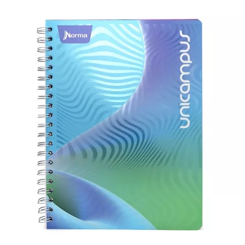 Cuaderno Argollado  Profesional Cuadro Chico Unicampus Morado Metalico 100 Hojas