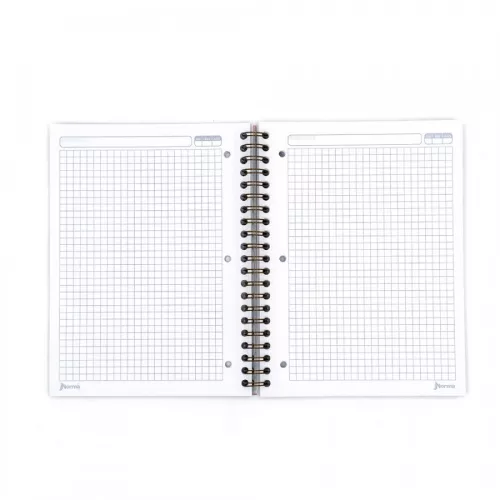 Cuaderno Argollado  Profesional Cuadro Chico Unicampus Morado Metalico 100 Hojas