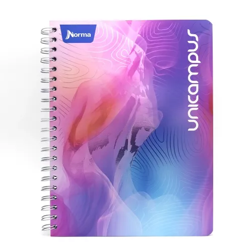 Cuaderno Argollado  Profesional Cuadro Grande Unicampus Humo Rosa 100 Hojas