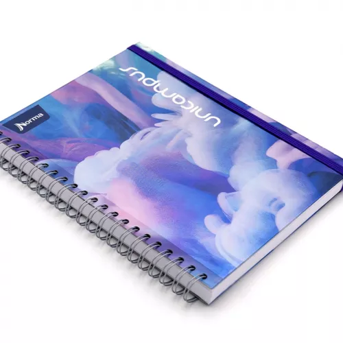 Cuaderno Argollado  Profesional Cuadro Grande Unicampus Nubes morado 100 Hojas