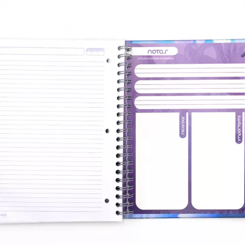 Cuaderno Argollado  Profesional Cuadro Grande Unicampus Nubes morado 100 Hojas