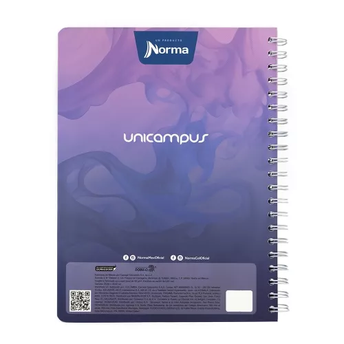 Cuaderno Argollado  Profesional Raya Unicampus Celestial 100 Hojas