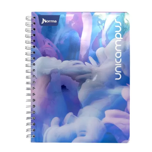 Cuaderno Argollado  Profesional Raya Unicampus Nubes morado 100 Hojas