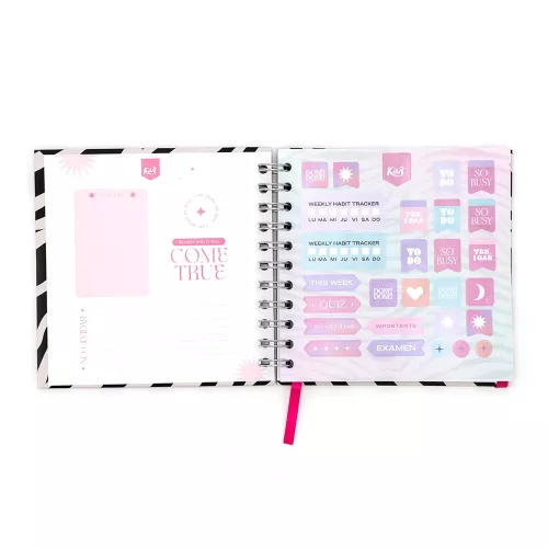 Cuaderno Argollado Cuadrado Raya Kiut You are strong and fierce 100 Hojas