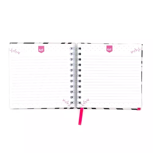 Cuaderno Argollado Cuadrado Raya Kiut You are strong and fierce 100 Hojas