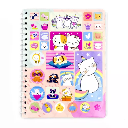 Cuaderno Argollado Frances Cuadro Chico Dogs Beach day 100 Hojas