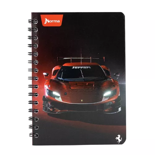 Cuaderno Argollado Frances Cuadro Chico Ferrari  Midnight 100 Hojas