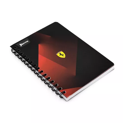 Cuaderno Argollado Frances Cuadro Chico Ferrari  Red and black 100 Hojas