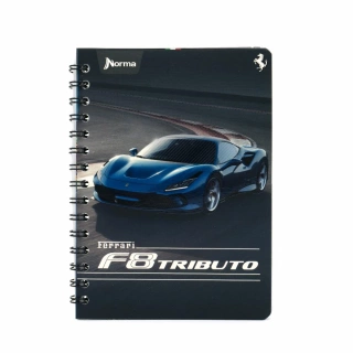 Cuaderno Argollado Frances Cuadro Chico Ferrari F4 100 Hojas
