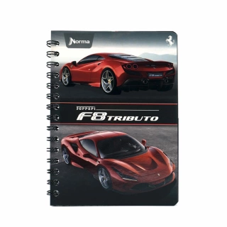 Cuaderno Argollado Frances Cuadro Chico Ferrari F6 100 Hojas