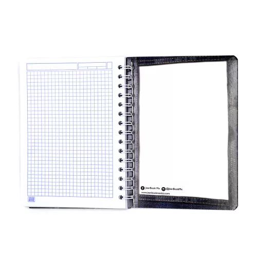 Cuaderno Argollado Frances Cuadro Chico Jean Book 6 100 Hojas